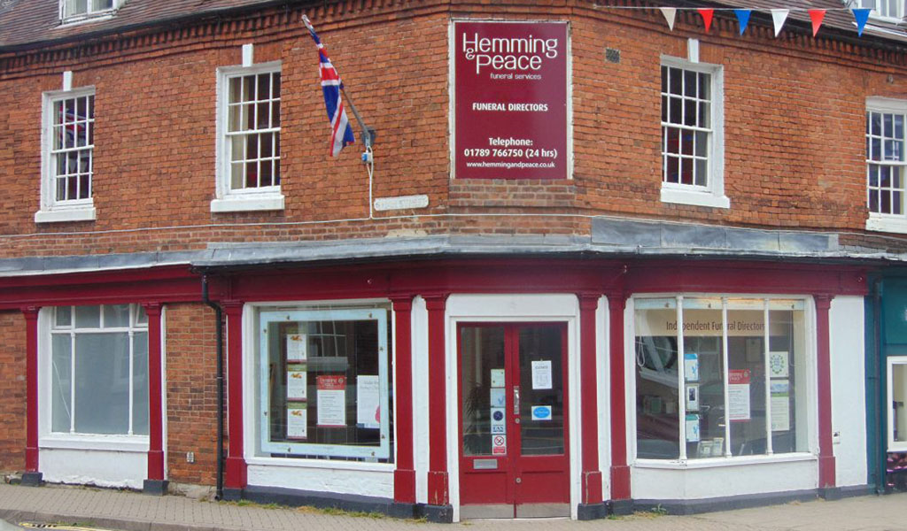 Alcester funeral home Hemming and Peace